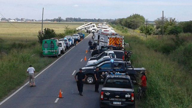 Diez muertos y 20 heridos en un choque entre dos micros en la ruta 33 a la altura de Pérez
