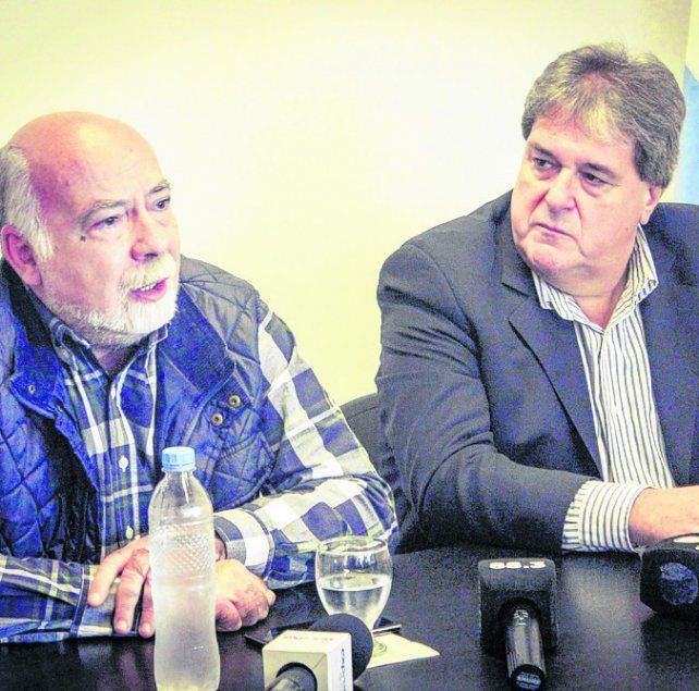 presentación. Mario Perichón y Luis Rubeo buscan atemperar los tarifazos.